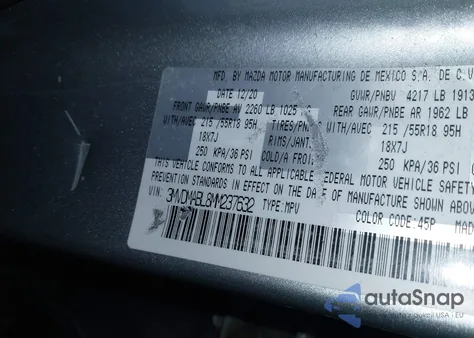 2021 Mazda Cx-30 Select z USA, uszkodzony, nr VIN 3MVDMABL8MM237632